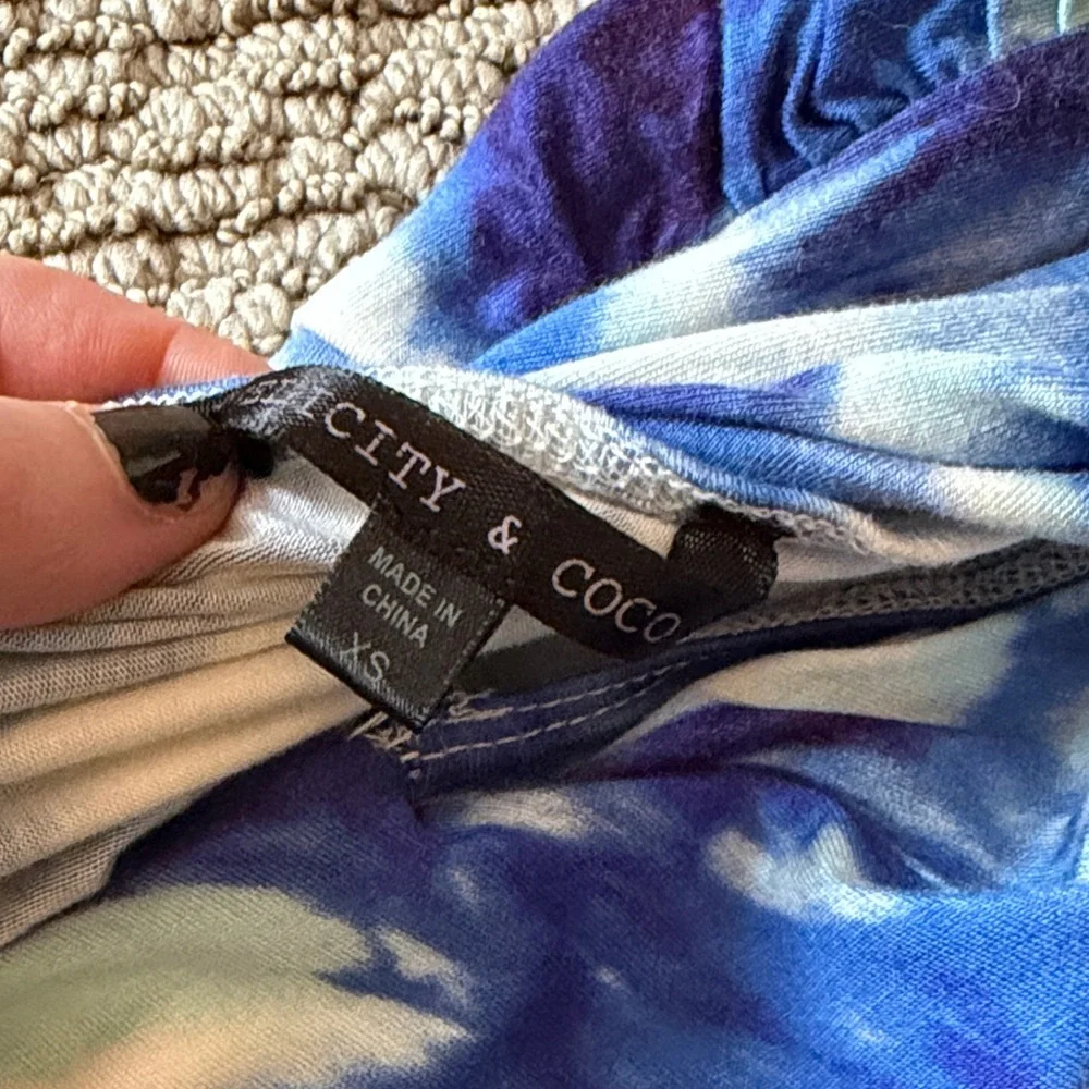 Felicity & Coco Purple and White Tie-Dye Dress - Picture 2 of 3